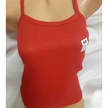 Shine Elagance Renkli Ip Askılı Rahat Esnek Kullanışlı Kadın Kaşkorse Atlet