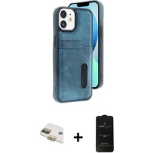 Cepte Toptan iPhone 11 Yörünge Işık Serisi - Siyah 6d Antistatik Mat Seramik Hayalet Nano Ekran Koruyucu + Gold Pers Alüminyum Kamera Lens