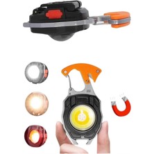 Uravas Store Çok Işlevli Acil Durum Işığı USB Şarjlı Cep Feneri 7 Farklı Mod