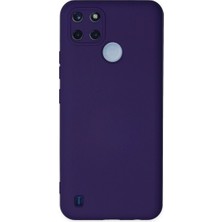 Buğz Realme C25Y Kılıf Nano Içi Kadife Silikon - Mor