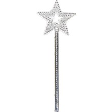 Uravas Store Yıldız Model Peri Asası Melek Asası Prenses Asası Metalize Gümüş Renk