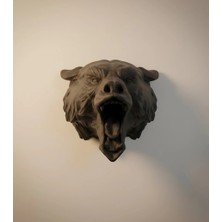 Uravas Store Ayı Tasarım Siyah 3D Duvar Heykeli