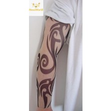Uravas Store Giyilebilir Kol Dövmesi Çorap Dövme 3D Baskılı Kol Bacak Dövme 2 Adet Model 6