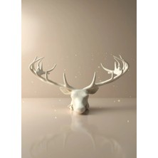 Uravas Store Odern Geyik Başı Biblo 25 cm Zarif Masa Üstü Dekor