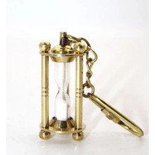 Erdo Ticaret Buğz Pirinç Kum Saati Anahtarlık Model 2