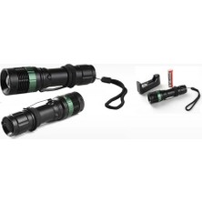 Uravas Store Power 500 Lumen 600 Metre Işık Uzantılı Zoomlu Şarjlı El Feneri 6109