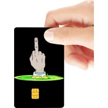 Huggy Craft Nah Parmak Temalı Mizahi Parlak Kredi/banka Kart Kaplama Sticker