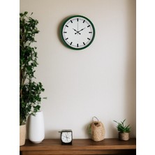 HVT 36 cm Yeşil Sade Dekoratif Duvar Saati