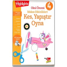 Dikkat Atölyesi Yayınları Okul Öncesi Makas Etkinlikleri Kes, Yapıştır, Oyna 4. Seviye