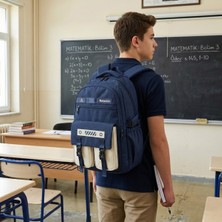 Relaxion Ergonomik Büyük Boy Çok Bölmeli Sırt-Omurga Destekli Lise Üniversite Günlük Seyahat Sırt Çantası