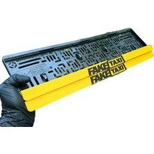 Wooddoom Fake Taxi Yazılı Pleksi Plakalık Takmatik