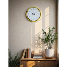 HVT 36 cm Standart Sarı Duvar Saati