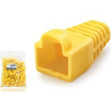 Store Mania Ieg™ RJ45 Konnektör Papuç - 100 Adet Sari / Ekonomik Poşet Paket ND2427