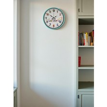 HVT 36 cm Turkuaz Çocuk Odası Duvar Saati