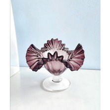 Felis Arte El Yapımı Vintage Cam Şekerlik ( Mor / Lila )