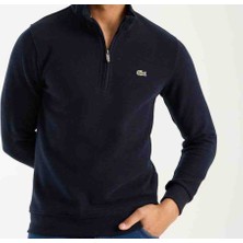 Lacoste Fermuar Yaka Regular Fit Lacivert Sweatshirt