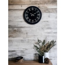 HVT 36 cm Modern Siyah Duvar Saati