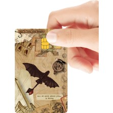 Huggy Craft Ejderhanı Nasıl Eğitirsin Htyd Temalı Parlak Kredi/banka Kart Kaplama Sticker