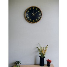 HVT 36 cm Kahverengi Modern Duvar Saati