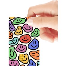 Huggy Craft Gülen Yüzler Figürlü Temalı Parlak Kredi/banka Kart Kaplama Sticker