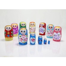 Uravas Store 5'li Ahşap Matruşka ALK1204