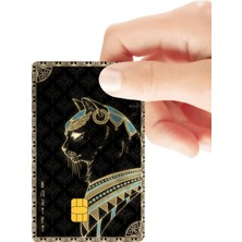 Huggy Craft Mısır Temalı Kedi Parlak Kredi/banka Kart Kaplama Sticker