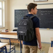 Relaxion Ergonomik Büyük Boy Çok Bölmeli Sırt-Omurga Destekli Lise Üniversite Günlük Seyahat Sırt Çantası