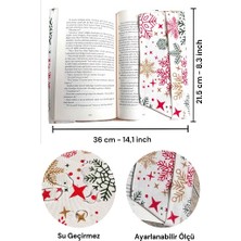 Kar Desenli Ayarlanabilir Kitap Kılıfı