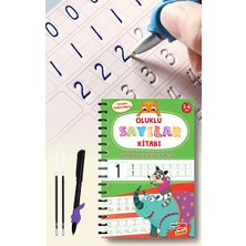 Dikkat Atölyesi Yayınları Sayıları Yazmayı Kolayca Öğreten Kitap | Sihirli Uçan Kalemli Oluklu (Kabartmalı) Sayılar Kitabı