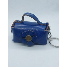 Sorte Store Hakiki Deri Koyu  Mavi  El  Yapımı  Mini  Cüzdan