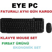 Eyepc USB Standart Kablolu Q Q Klavye / Hesapli Uygun / Standart USB Kalvye & Mouse Seti