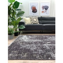 Halımax Lina Çift Taraflı %100 Pamuk Kilim Modern Yıkanabilir Şönil Kilim 10407-A Gri Antrasit