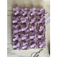 10 Adet Mor Süslemeli Doğum Söz Düğün Nişan Hediyelik Lotus Mum