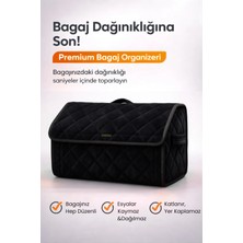 E-BİZ Bagaj Çantası Oto Bagaj Organizer Lüks Tay Tüyü Su Geçirmez Kaymaz Katlanır Düzenleyici