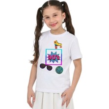 ERDEM KIDS Unisex 90'lar Temalı Baskılı Pamuklu Basic T-Shirt
