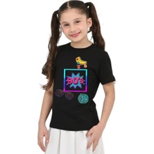 ERDEM KIDS Unisex 90'lar Temalı Baskılı Pamuklu Basic T-Shirt
