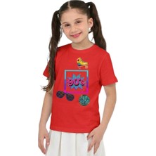 ERDEM KIDS Unisex 90'lar Temalı Baskılı Pamuklu Basic T-Shirt