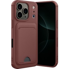 Kordify Newface Apple iPhone 17 Pro Kılıf | Kelvin Kartvizitli Silikon, Kartlıklı & Darbe Korumalı