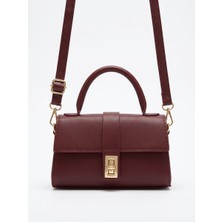 Suphias Kadın Suni Deri Kilit Detaylı Ayarlanabilir Askılı El, Kol ve Omuz Çantası