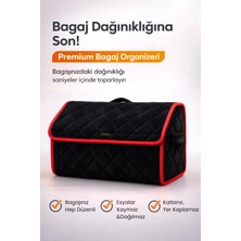 E-BİZ Bagaj Çantası Oto Bagaj Organizer Lüks Tay Tüyü Su Geçirmez Kaymaz Katlanır Düzenleyici