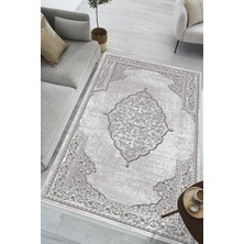 Pelura Halı Göbekli Klasik Desen Baskılı Kaymaz Yıkanabilir Salon Oturma Odası Mutfak Halısı Yolluk