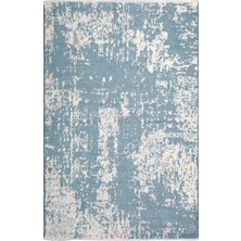 Halımax Lina Çift Taraflı %100 Pamuk Kilim Modern Yıkanabilir Şönil Kilim 10407-J Gri Mavi