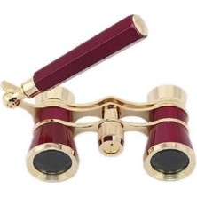 Uravas Store Nefis Işlemeli, Tiyatro / Opera Dürbünü 3X25 Prinç Metal Kaplamalı Kahverengi