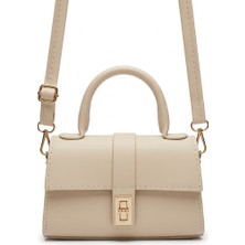 Suphias Kadın Suni Deri Kilit Detaylı Ayarlanabilir Askılı El, Kol ve Omuz Çantası