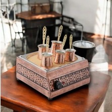 Cahvee Kumda Kahve Makinesi I 5 Cezveli I Bakır Elektrikli 34X32X16