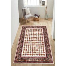 Pelura Halı Renkli Kilim Desenli Baskılı Kaymaz Yıkanabilir Salon Oturma Odası Mutfak Antre Halısı Yolluk