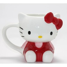 Uravas Store 3D Hello Kitty Tasarımı Porselen Kupa Bardak ALK4513