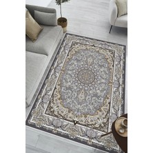 Pelura Halı Klasik Desen Dijital Baskılı Kaymaz Yıkanabilir Salon Oturma Odası Mutfak Halısı Yolluk