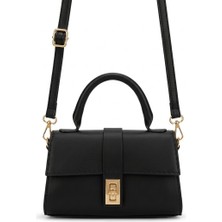 Suphias Kadın Suni Deri Kilit Detaylı Ayarlanabilir Askılı El, Kol ve Omuz Çantası