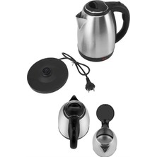 Buğz Elektrikli Paslanmaz Çelik Su Isıtcı Çelik Kettle 1.8 Lt. Uzun Ömürlü
